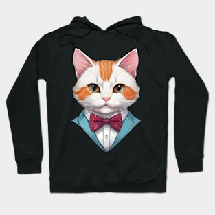 Fancy Cat with Bowtie no.15 Hoodie